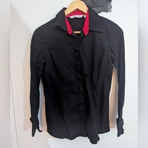 Black Button Down with Red Accents